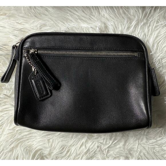 Vintage COACH y2k Black Cosmetic Case Make up Bag - Picture 1 of 9